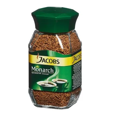 Кофе растворимый JACOBS Monarch 47,5 г, стеклянная банка