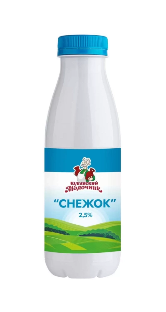 Снежок КУБАНСКИЙ МОЛОЧНИК 2,5%, 450 г, пластиковая бутылка