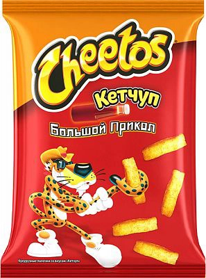 Кукурузные палочки CHEETOS "Большой прикол" кетчуп 85 г