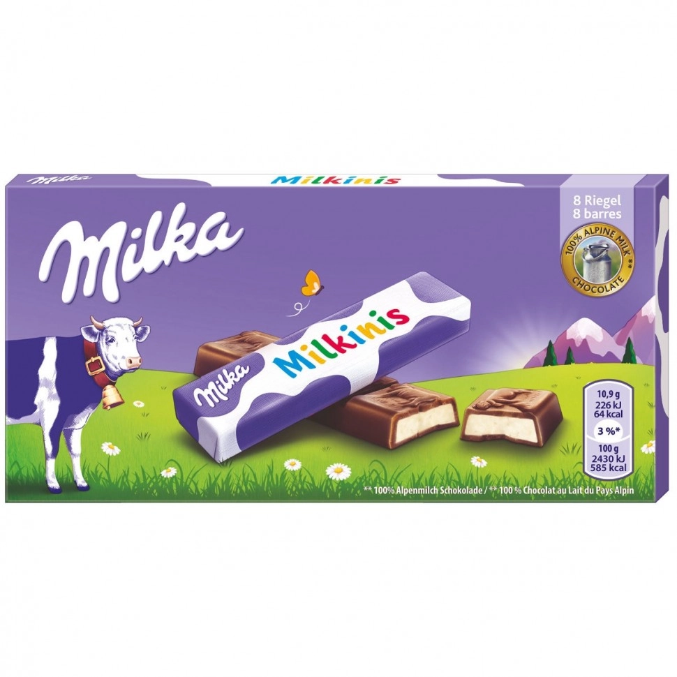 Шоколад MILKA "Milkinis" молочный 87.5 г стики