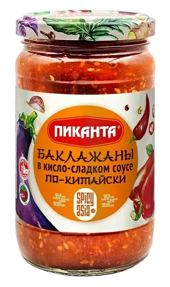 Баклажаны ПИКАНТА в кисло-сладком соусе по-китайски 360 г