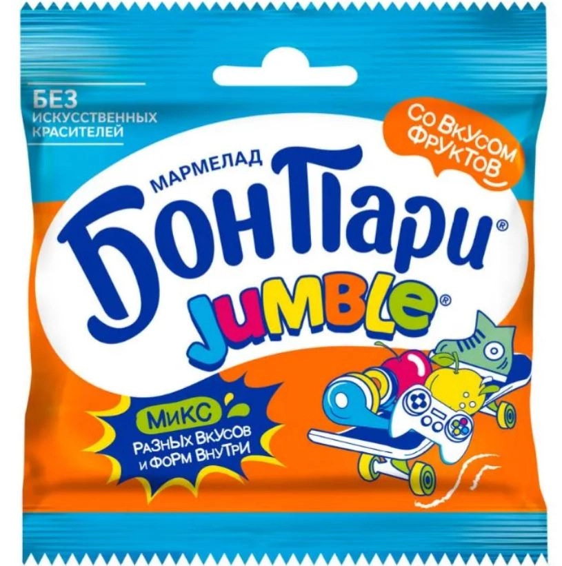 Мармелад БОН ПАРИ "Джамбл"  жевательный со вкусом фруктов 40 г