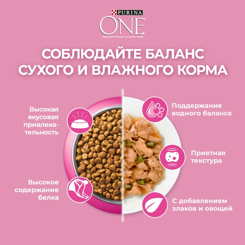 PURINA One курица и злаки для котят от 1 до 12 месяцев 200 г