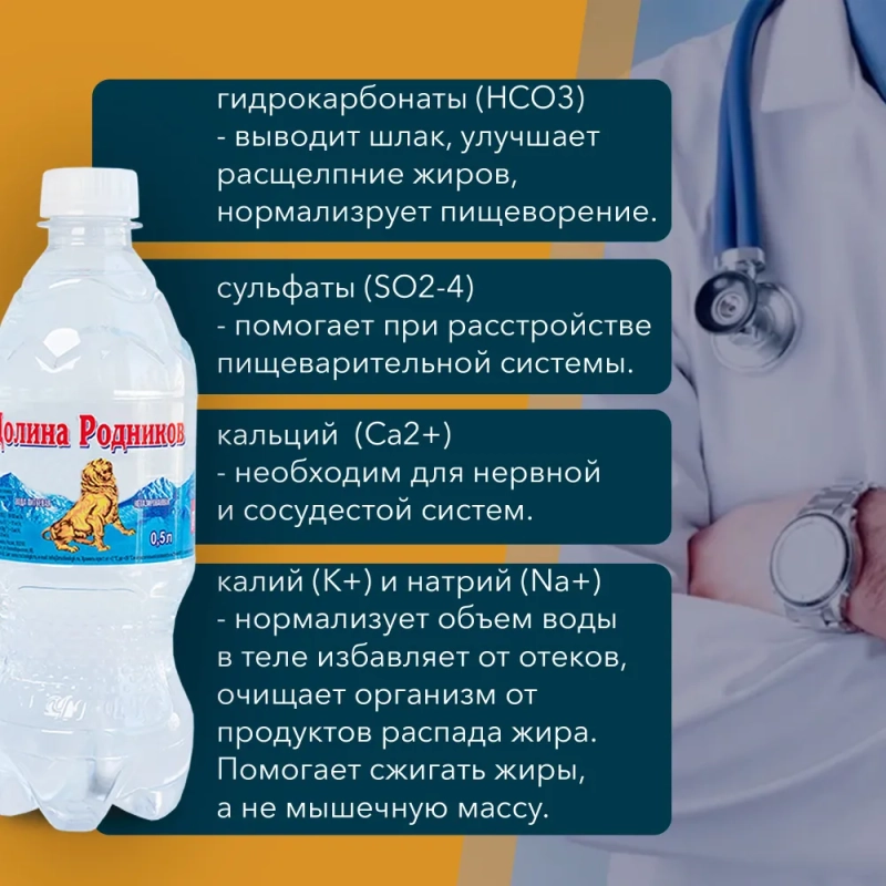 Долина родников вода питьевая негазированная  0,5л