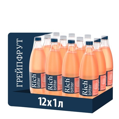 Напиток RICH Напиток RICH "Bitter Грейпфрут" сильногазированный 1 л