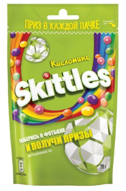 Драже SKITTLES кисломикс 70 г