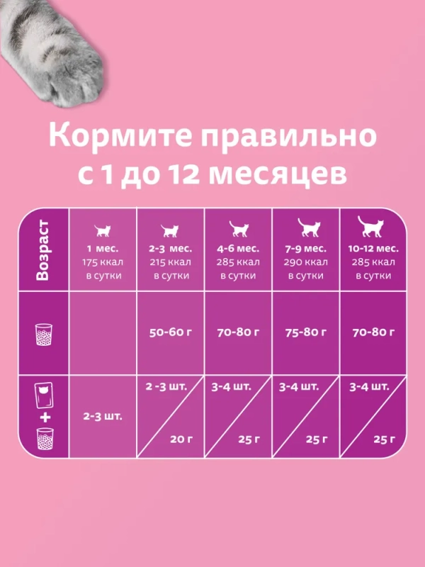 WHISKAS рагу с курицей для котят 75 г
