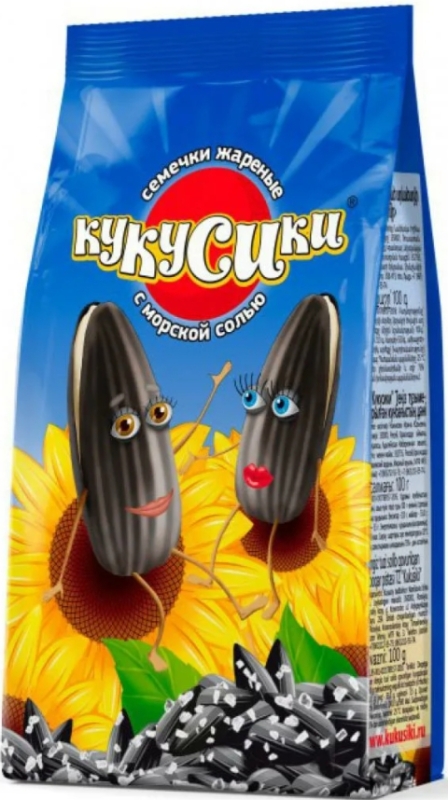 Семечки КУКУСИКИ жареные Полосатые Гигант с морской солью 180 г Семечки КУКУСИКИ жареные Полосатые Гигант с морской солью 180 г