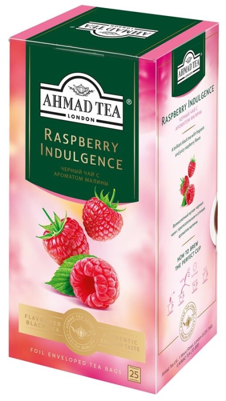 Чай черный AHMAD TEA Чай черный AHMAD TEA "Raspberry Indulgence" 25х1,5г