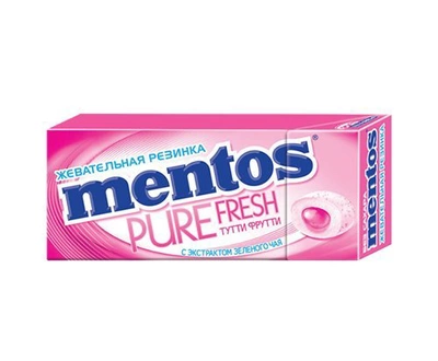 Жевательная резинка MENTOS Pure fresh тутти-фрутти без сахара 15 г