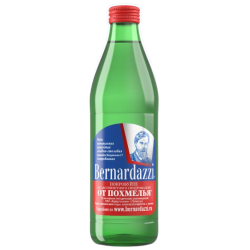 Вода минеральная BERNARDAZZI "Нагутская-17. От похмелья" лечебная  газированная 0.45 л