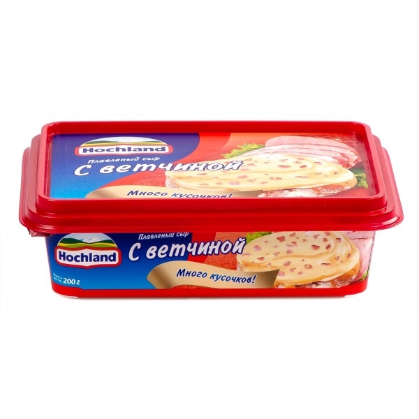 Сыр HOCHLAND плавленый с ветчиной 200 г 55%