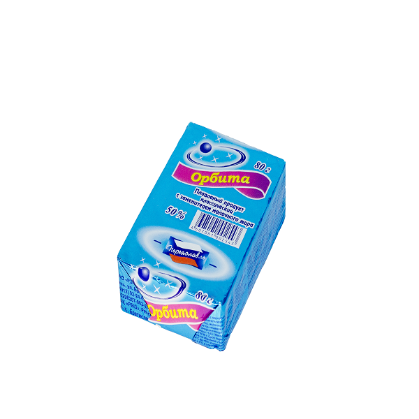 Продукт плавленный с сыром ПЕРЕЯСЛАВЛЬ "Орбита" классический 80 г 50%