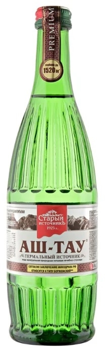 Вода минеральная АШ-ТАУ питьевая лечебно-столовая газированная 0.5 л с/б