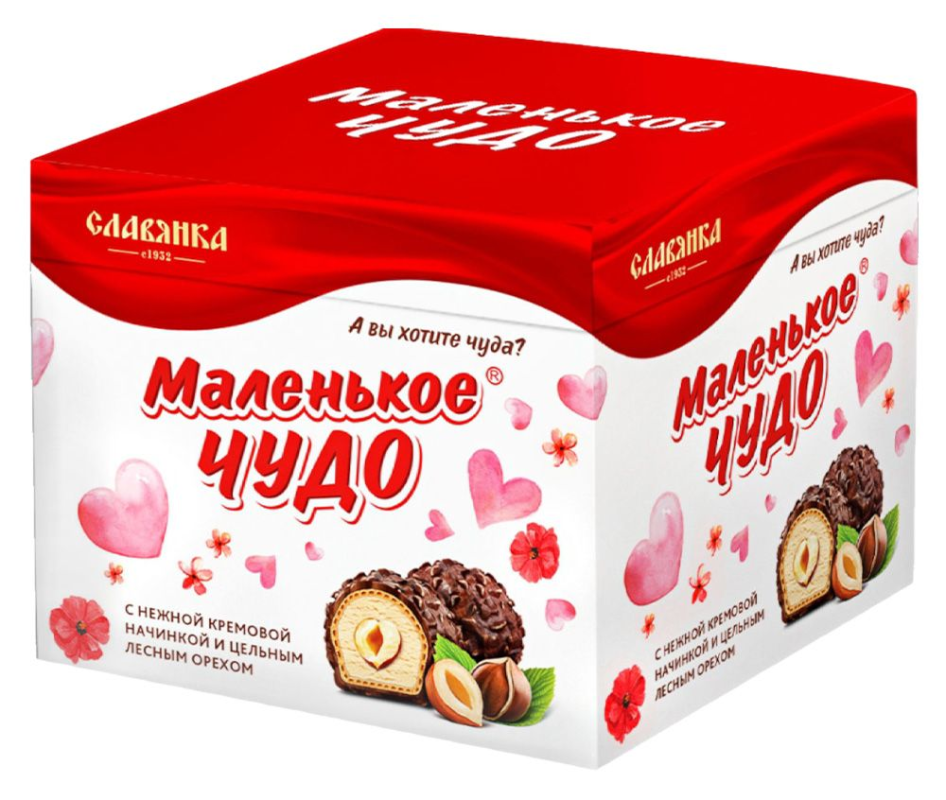 Конфеты вафельные глазированные "Маленькое чудо" сливочное