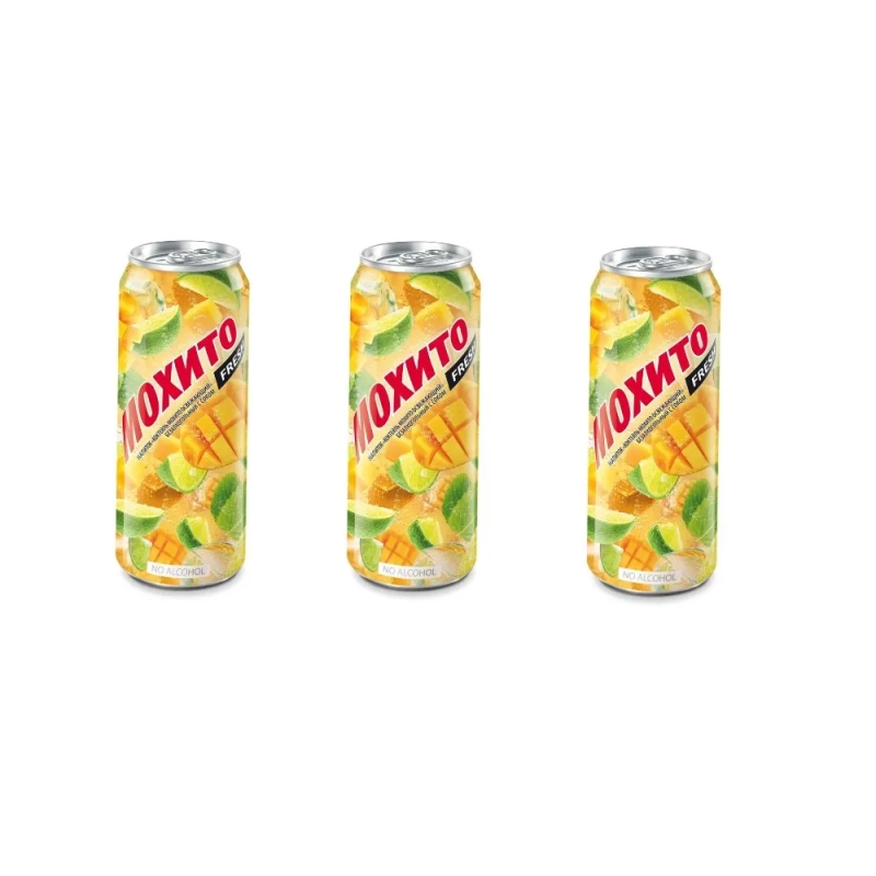 Напиток ОЧАКОВО "Коктейль Мохито освежающий манго" среднегазированный 0.45 л