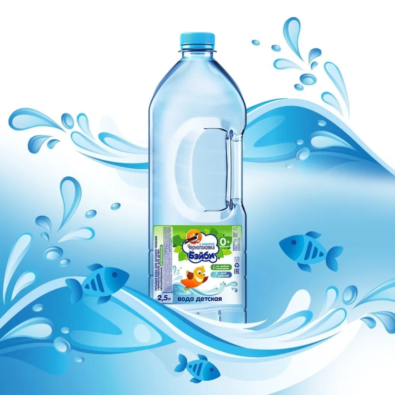 Вода питьевая детская ЧЕРНОГОЛОВКА "Бэйби" 2.5 л