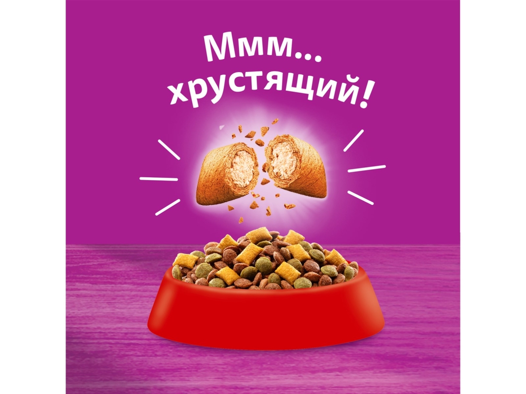 WHISKAS подушечки паштет с говядиной 350 г