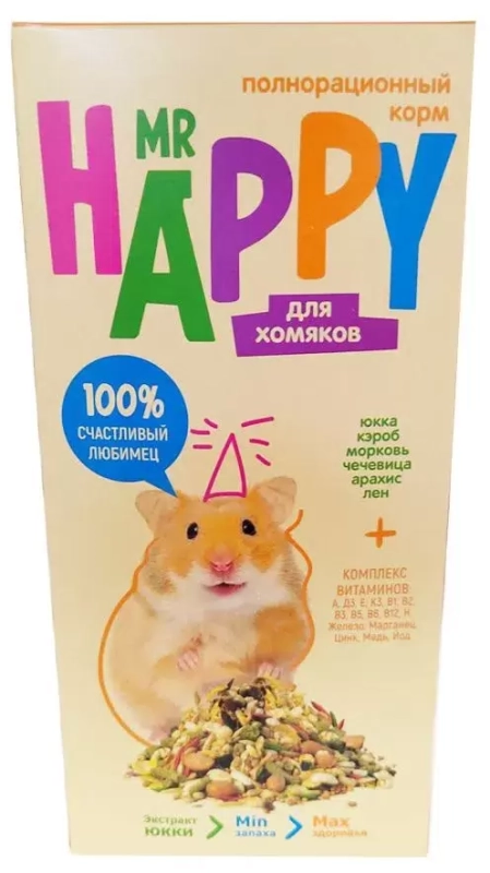 Корм ЗООГРАД "Mr happy"  для хомяков 400 г