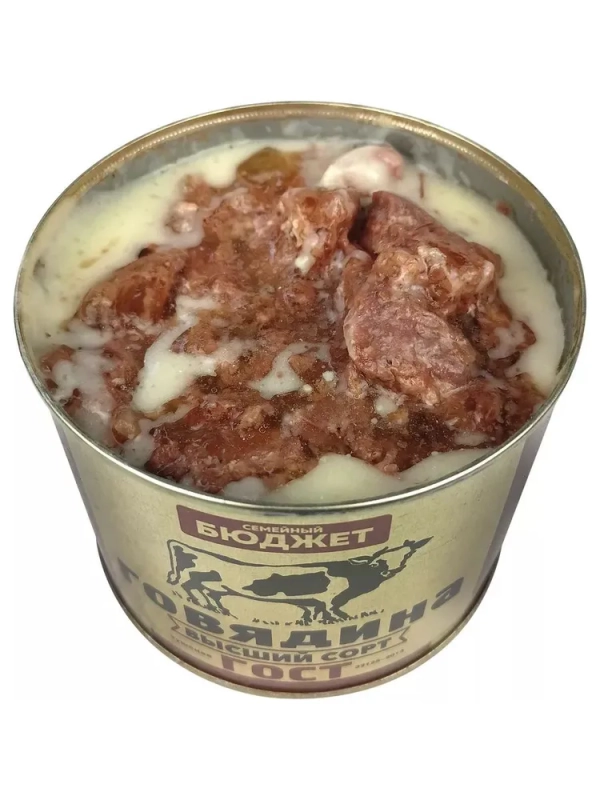 Говядина тушеная СЕМЕЙНЫЙ БЮДЖЕТ высший сорт 500 г