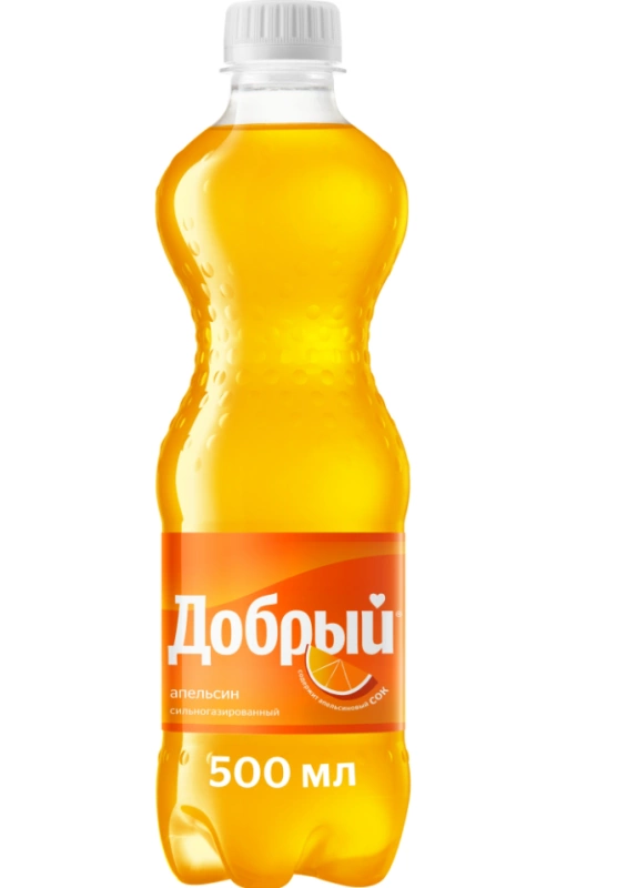 Напиток ДОБРЫЙ "Апельсин с витамином С" сильногазированный 500 мл