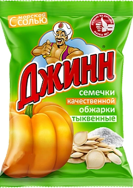 Семечки ДЖИНН тыквенные жареные с морской солью 100 г