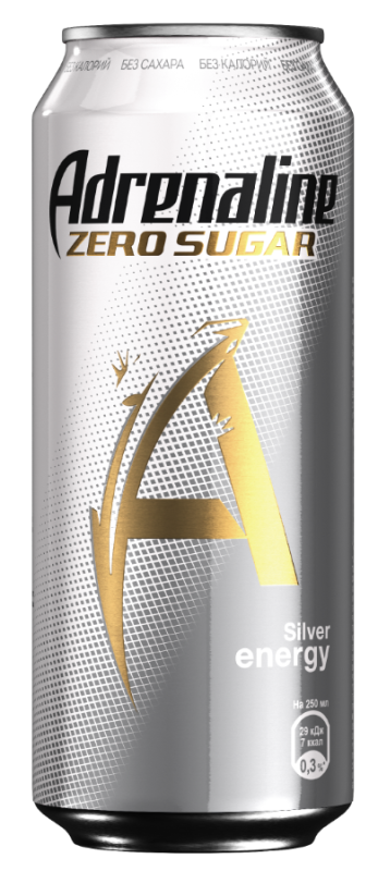Напиток энергетический ADRENALINE Zero Sugar Silver Energy 0.449 л Напиток энергетический ADRENALINE Zero Sugar Silver Energy 0.449 л