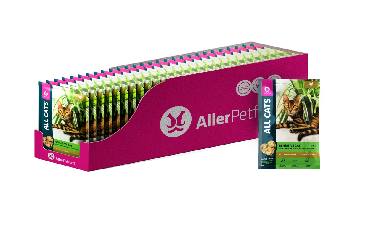 ALL CATS ALL CATS корм конс. д/кош. с чувствительным пищеварением Sensitive, пауч, 85 г