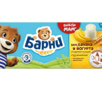 Пирожное МЕДВЕЖОНОК БАРНИ бисквитное с бананово-йогуртовой начинкой 150 г