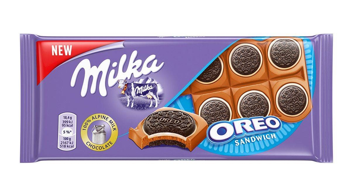 Шоколад MILKA "Oreo Sandwich" 92 г