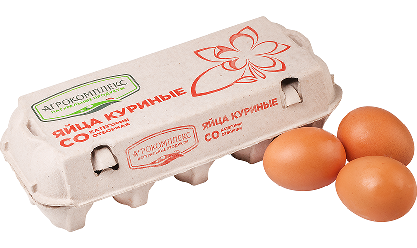 Яйцо куриное АГРОКОМПЛЕКС С-0 10 шт (коробка)