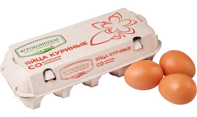 Яйцо куриное АГРОКОМПЛЕКС С-0 10 шт (коробка)