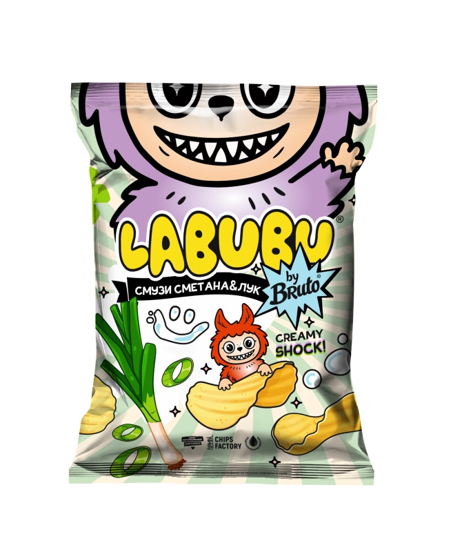 Чипсы BRUTO "Labubu. Сметана лук" 75 г
