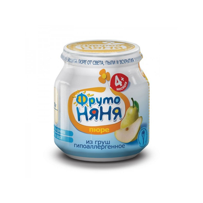 ФрутоНяня Пюре груша 4+ мес. бан. 100г