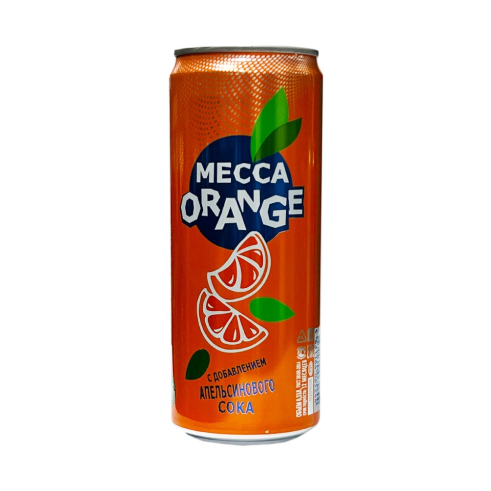 Напиток MECCA "Orange" сильногазированный 0.45 л