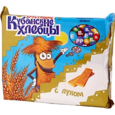 Хлебцы хрустящие "Кубанские хлебцы" с луком уп. 100г