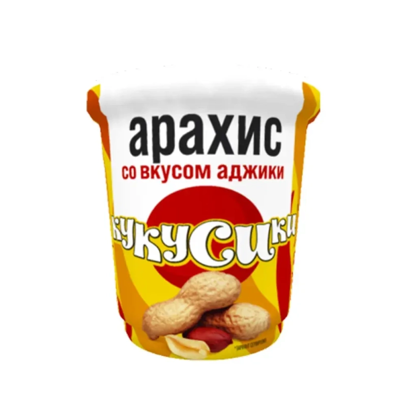 Арахис КУКУСИКИ жареный со вкусом аджики 70 г Арахис КУКУСИКИ жареный со вкусом аджики 70 г