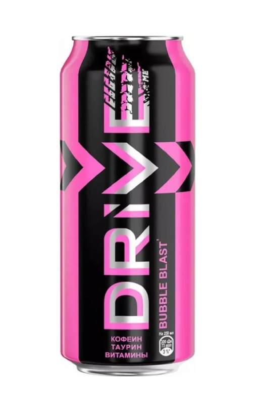 Напиток энергетический DRIVE ME "Bubble Blast" газированный 450 мл