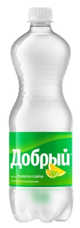 Напиток ДОБРЫЙ Напиток ДОБРЫЙ "Лимон-лайм" сильногазированный 1 л