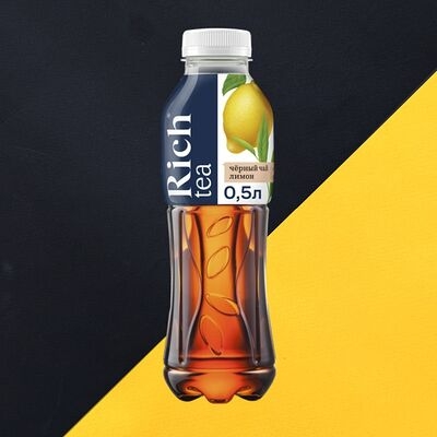 Холодный чай RICH черный с лимоном 0.5 л