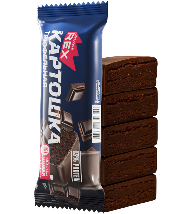 Protein Rex БАТОНЧИК ГЛАЗИРОВАННЫЙ "КАРТОШКА ТРЮФЕЛЬНАЯ"