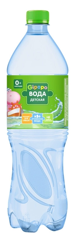 Вода питьевая GIPOPO "Черноголовская для детей" негазированная 1.5 л