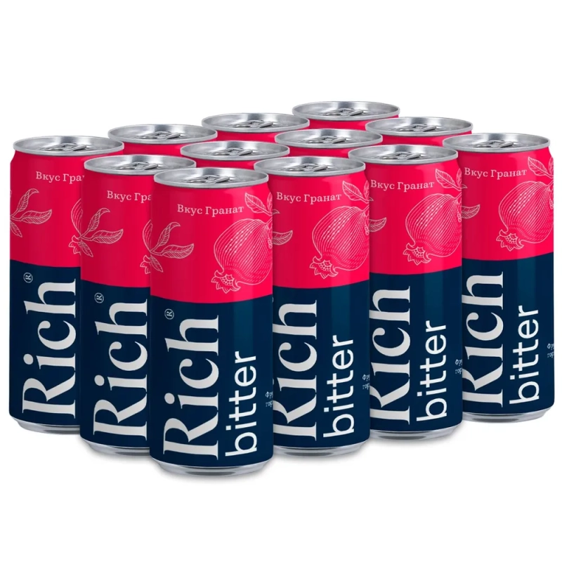 Напиток RICH "Bitter Гранат" сильногазированный 0.33 л