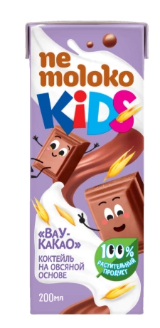 Коктейль на овсяной основе NEMOLOKO "Kids. Вау-Какао" с какао 200 мл 3,2%