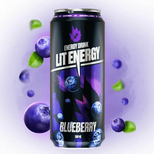 Напиток энергетический LIT ENERGY Напиток энергетический LIT ENERGY "Blueberry" Черника 0.45 л ж/б