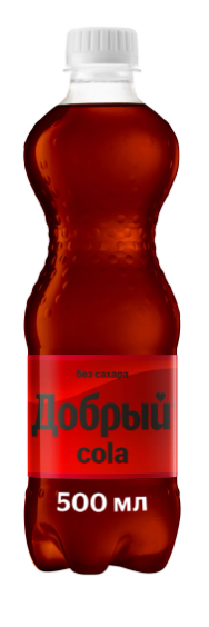Напиток ДОБРЫЙ Напиток ДОБРЫЙ "Кола без сахара" сильногазированный 0.5 л