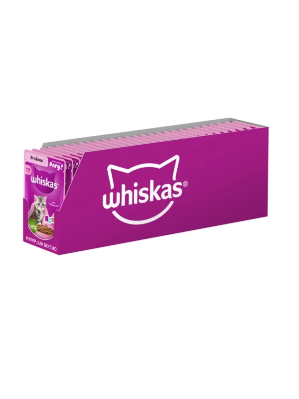 WHISKAS рагу с ягненком для котят 75 г