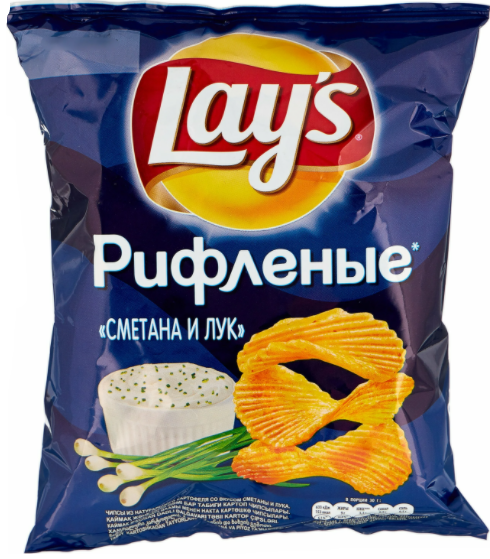 Чипсы LAYS "Сметана и лук" 140 г