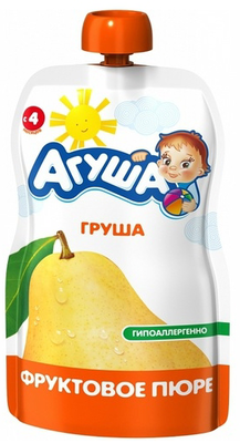 Агуша Пюре груша 4+ мес. уп. 90 г