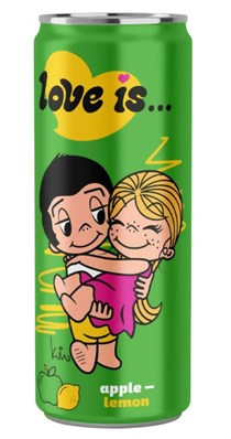 Напиток LOVE IS яблоко и лимон газированный 0.33 л